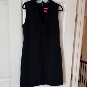 Lilly Pulitzer Black Ruffled Mini Dress